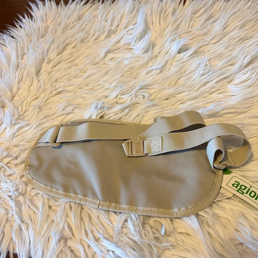 Smooth Trip RFID Blocking Waist Money Belt Hidden Travel Pouch Beige